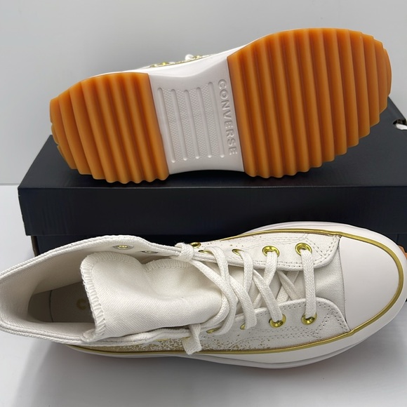 Converse WMNS RUN STAR HIKE HI VINTAGE WHITE/VINTAGE WHITE A12900C Platforms Sne - Picture 4 of 16